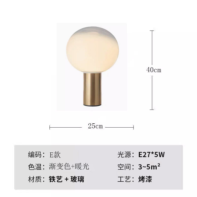 Modern minimalist glass table lamp - bedroom bedside lamp - designer high-end nordic style - living room, study, decorative home & hotel lighting