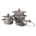 Lanya cross-border soup pot die-cast non-stick pot aluminum pot suit aluminum pot ten-piece cookware nonstickpot