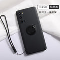 Suitable for samsung s25ultra mobile phone case s24fe liquid silicone ring holder all-inclusive s10 lens protective case