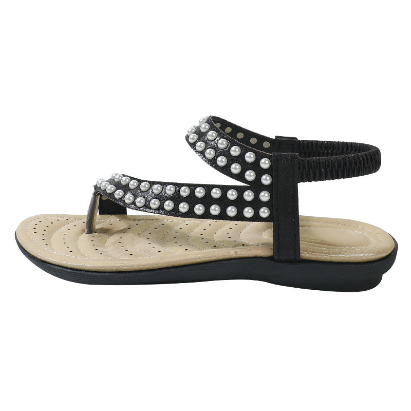 2025 summer new arrivals: bohemian cross-border sandals for women - minimalist, lightweight, casual flat sandals with wide fit and plus sizes