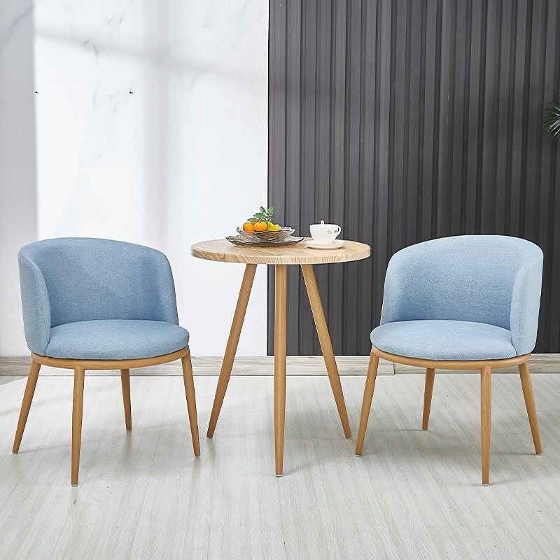 Nordic faux solid wood dining table and chair set - modern minimalist, small apartment friendly, creative casual round table with milk tea shop chairs