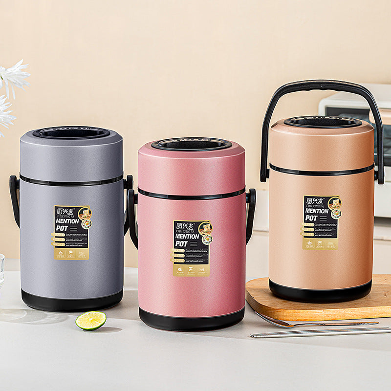 Chuxingfa insulated lunch box 304 stainless steel vacuum insulated pot for office workers multi-layer rice bucket large capacity