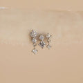 Amazon bestseller: brass electroplated zircon 12 birthstone earrings - elegant & stylish women's fashion jewelry, perfect for cross-border e-commerce