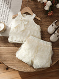 summer cross-border girls' french chic luxury style wavy mesh design fashion two-piece skirt set