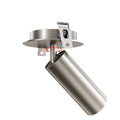 Used bauhaus style stainless steel silver spotlight - recessed/flush mount for living room, bedroom, entryway, background wall - industrial design