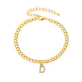 fashion anklet casualeasiest for match shiny diamond big english letter anklet fashiontrendy anklet