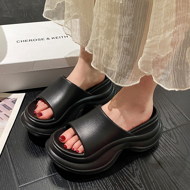 2025 new platform slides for women - viral hit, summer outdoor fashion, versatile, non-slip, odor-resistant, cloud-like comfort