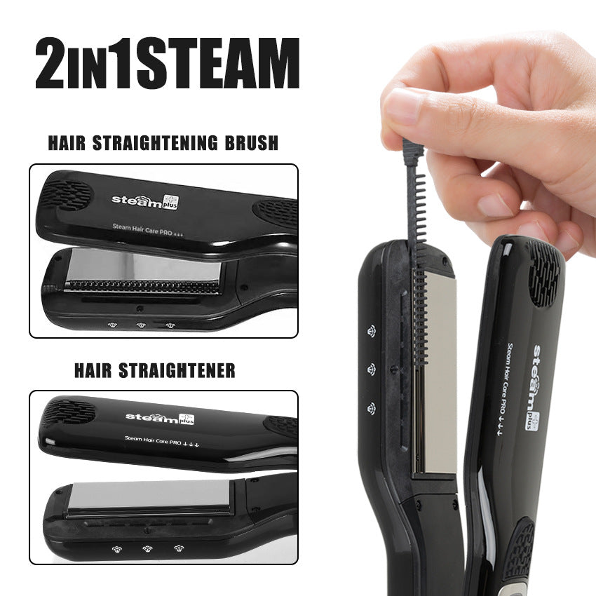Cross-border steam hair straightener Multifunctional hair straightener Splint Curling iron Straight roll Dual-purpose spray Straight plate clip European standard electrical appliances