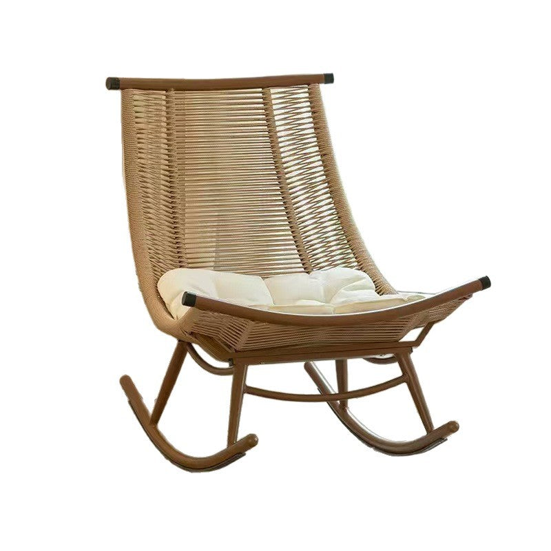 Rocking chair recliner adult can sleep rattan chair balcony lazy chair living room for home leisure casual chair