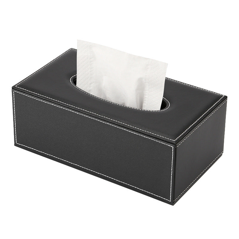Creative Home Tissue Box Living Room Hotel Leather Carton Modern Simple Office Desktop Carton Wholesale