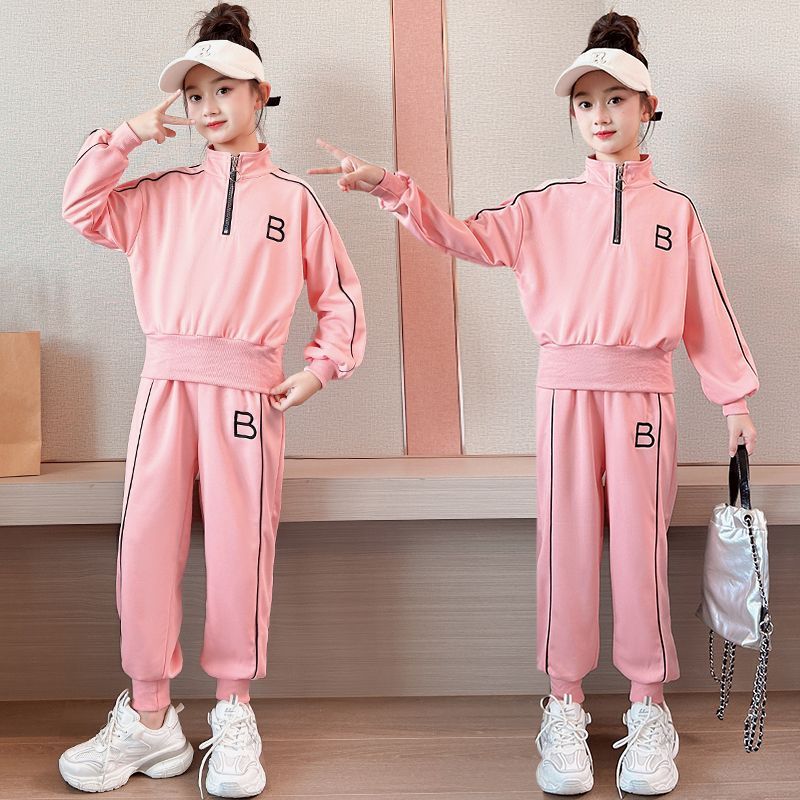Girls' activewear set - spring  new collection: stylish and trendy two-piece tracksuit for girls, perfect for spring and autumn