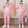 Girls' activewear set - spring  new collection: stylish and trendy two-piece tracksuit for girls, perfect for spring and autumn
