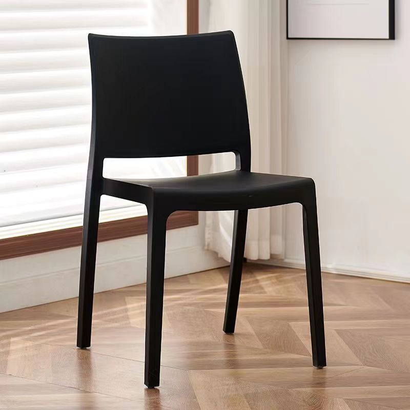 Nordic backrest chair plastic dining chair modern thickened minimalist stackable backrest chair casual restaurant chair wholesale