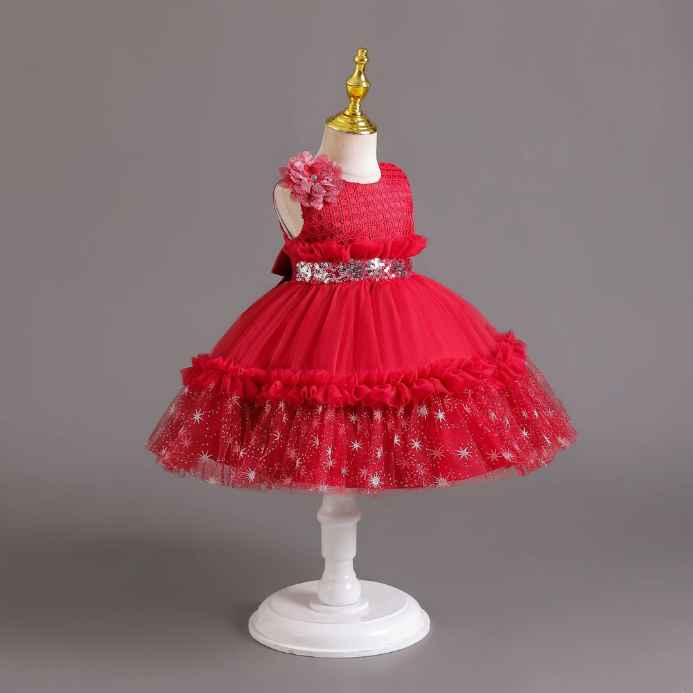 Ready-to-ship wholesale tulle children's dresses, cake princess dresses, baby girl's first birthday dresses, flower girl dresses