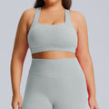 new plus size sports bra - push-up, shockproof, women's activewear bra for outdoor running, fitness, and yoga