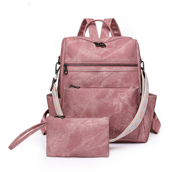Zhenli Cross-border Women's Backpack Lightweight Girls Retro Backpack Large Capacity Leisure Travel Dual-Purpose Shoulder Bag
