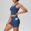 Cloud-feel quick-dry outdoor casual yoga set - high-waisted, butt-lifting, pocketed, sports bra and leggings two-piece running & fitness outfit