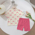 wholesale girls' short-sleeve and shorts sets, fashionable spring, summer, and autumn outfits for girls