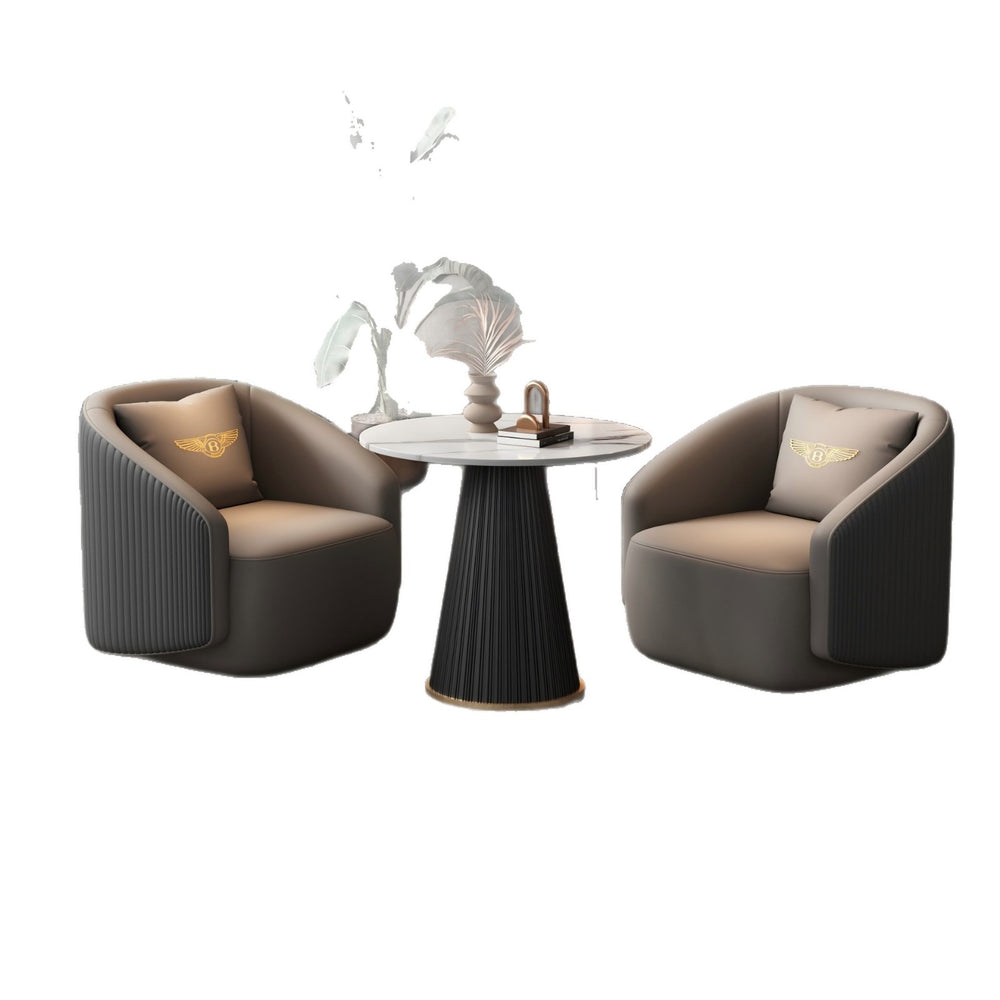 Coffee shop negotiation table and chair set, light luxury single sofa and coffee table combination, commercial beauty salon reception leisure table and chair set