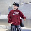 Boys' fall sweatshirt -  new collection - kids' autumn casual top - mid-to-large size - spring/autumn style - stylish boy's apparel