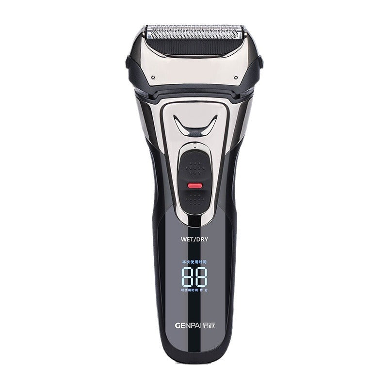 Men's reciprocating shaver electric floating triple blade head full body washable quick charge shaving razor set