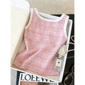 cross-border code  independent station 1688 eleganceknitting tweed style button decoration fashion vest