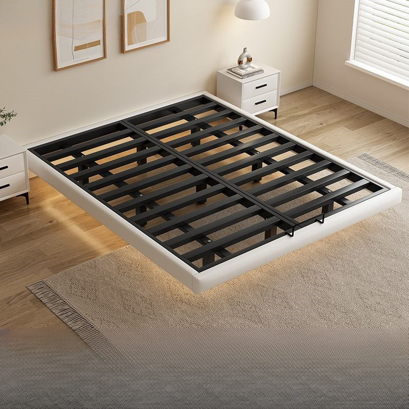 Floating bed modern casual no bedside iron frame steel frame iron art master bedroom double bed tatami row frame suspended bed