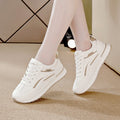 2025 new spring/autumn women's leather casual sneakers - breathable, soft sole, comfortable, non-slip, and wear-resistant