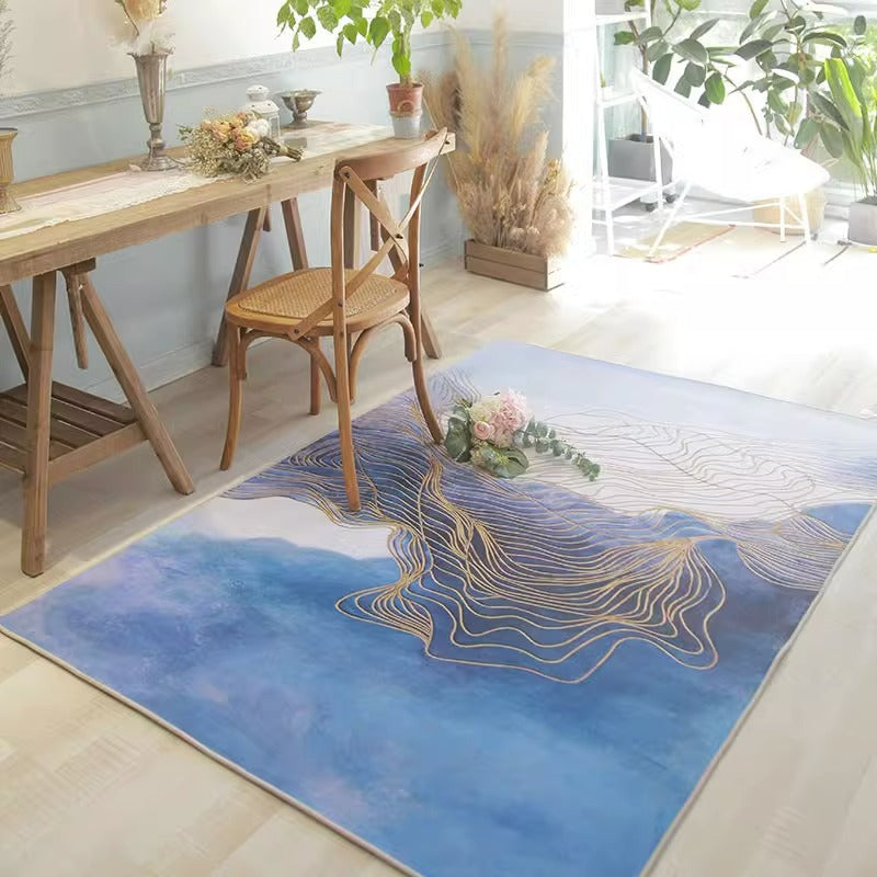 Carpet living room scandinavianins style simple modern bedroom room sofa coffee table floor mat large area full floor for home