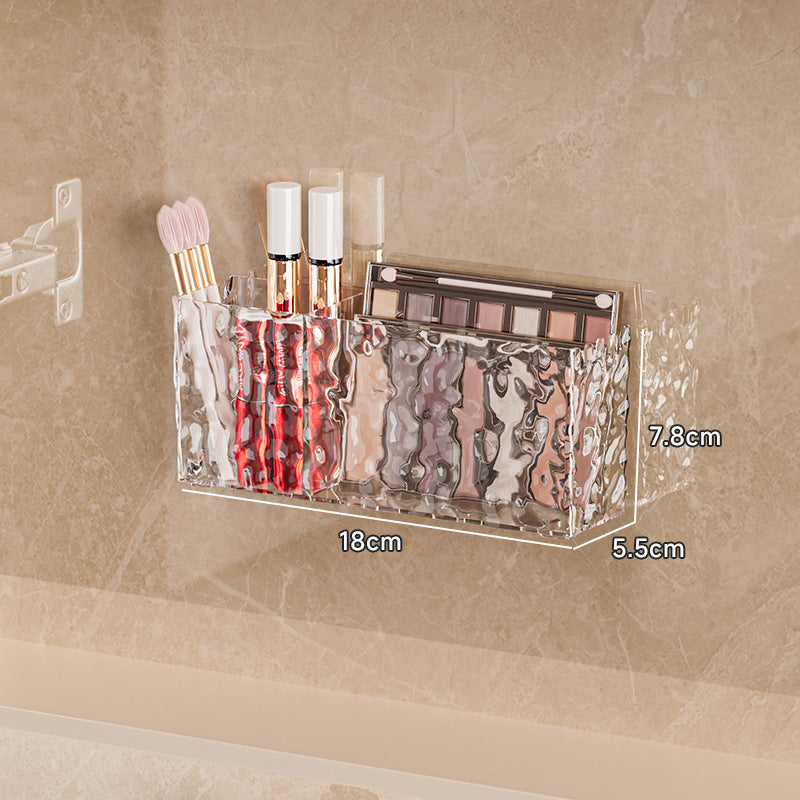 Bathroom mirror cabinet organizer - wall mounted vanity organizer for bathroom cabinets, countertops, cosmetics, and lipstick - storage rack