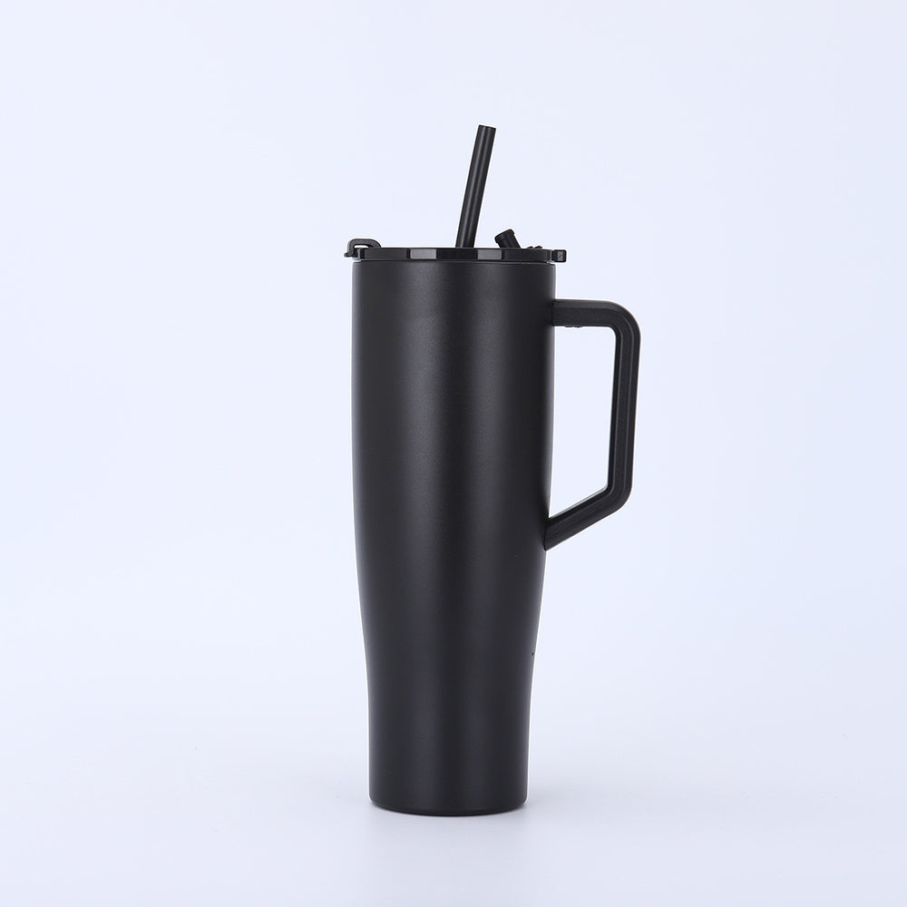 Amazon 40oz large capacity handle ice cup 304 stainless steel vacuum insulated cup outdoor car cup