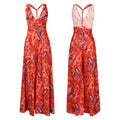 C8487 cross-border women's clothing  new european and american printing halter multi-wear beach african large size foreign trade jumpsuit