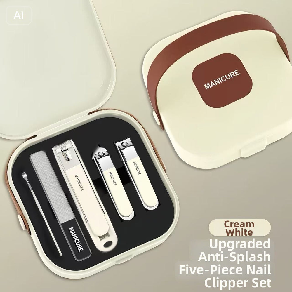Portable anti-splash nail clipper set 5-8pcs manicure kit
