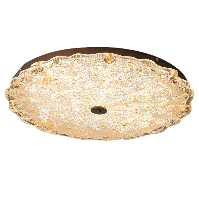 Medieval bedroom ceiling light, American retro living room main light gold foil designer Nanyang style master bedroom study lighting