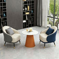 Modern minimalist meeting table, chair, sofa, and coffee table set - ideal for casual hotels, reception areas, sales offices, and beauty salons