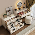 All solid wood new arrival rock slab dressing table bedroom dressing table chest bedside table all-in-one dressing table
