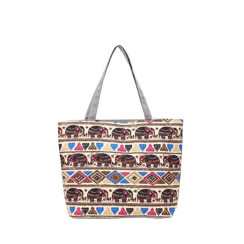 Large capacity printed tote bag - 2023 new trendy handbag, stylish minimalist shoulder bag, everyday commute canvas bag