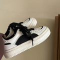 Student height increasing casual sports sneakers 2026 spring/autumn new versatile niche design chunky sole white sneakers for women