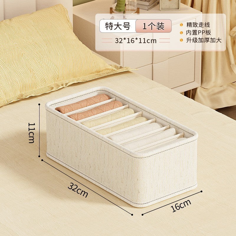 Put underwear storage box, household drawer-type grid artifact, wardrobe, underwear, socks, three-in-one finishing box, box.