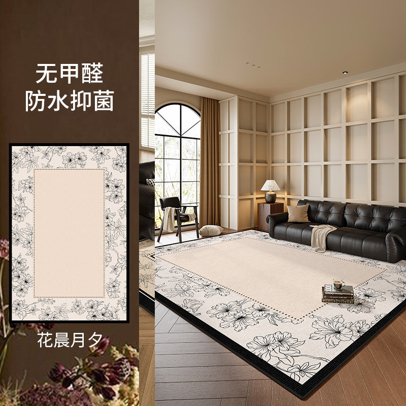 Carpet living room french medieval style no-wash and wipeable classy quiet luxury bedroom carpet floor mat large area full coverage for home