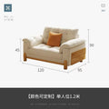Wood style sofa cloud japanese style straight row small apartment classycasual sofa scandinavian living room solid wood fabric sofa