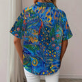 wholesale women's short-sleeved shirts, trendy shirt with hot-selling cross-border print designs, dropshipping available