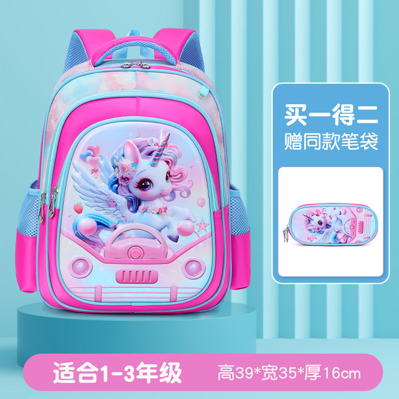 New arrival: elementary school backpack set (grades 1-3) - cute cartoon princess & astronaut designs for boys & girls - two-piece set
