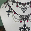 Halloween cross pendant wholesale - european & american cross-border necklace, light luxury, high-end, royal court style layering jewelry accessories for women