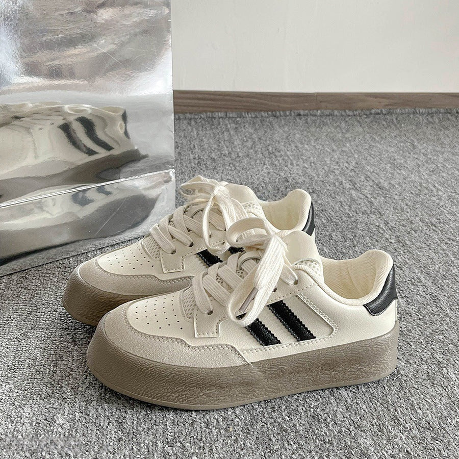 Argan shoes women's white shoes2026new arrival spring and summer with skirt niche styleeasiest for match student casual sports thick sole sneakers