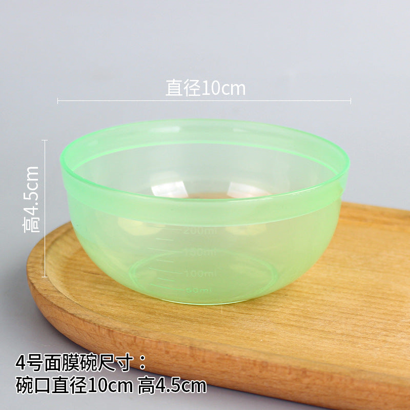 Beauty bowl spa mask mixing tool plastic mask bowl wholesale set - flat rim bowl