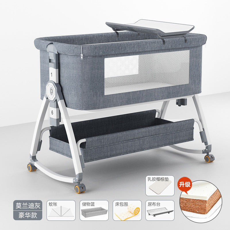 Baby crib - portable, foldable, multi-functional bassinet - newborn & toddler convertible bed