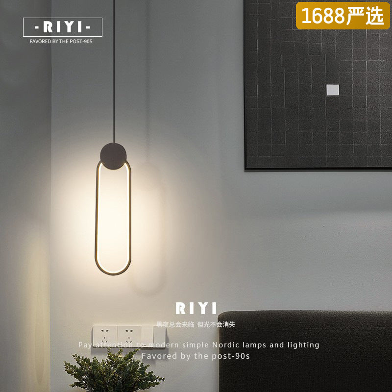 [Strict Selection] Bedside Chandelier Bedroom Simple Modern Long Line Small Chandelier Bar Background Wall LED Nordic Chandelier