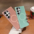 Premium mesh cooling magnetic case for samsung s26 ultra, honeycomb breathable mesh, skin-feel anti-drop for s24/s23