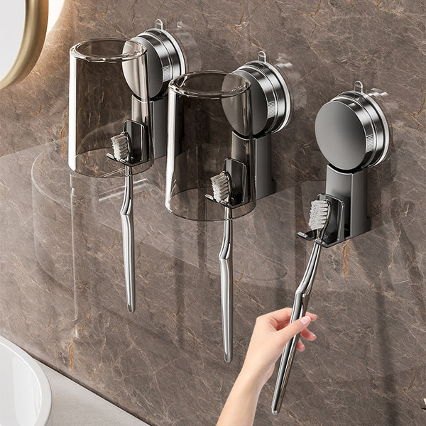 Suction cup, toothbrush holder, no punching, electric mouthwash cup, shelf, wall-mounted wall toothbrush, cup storage shelf